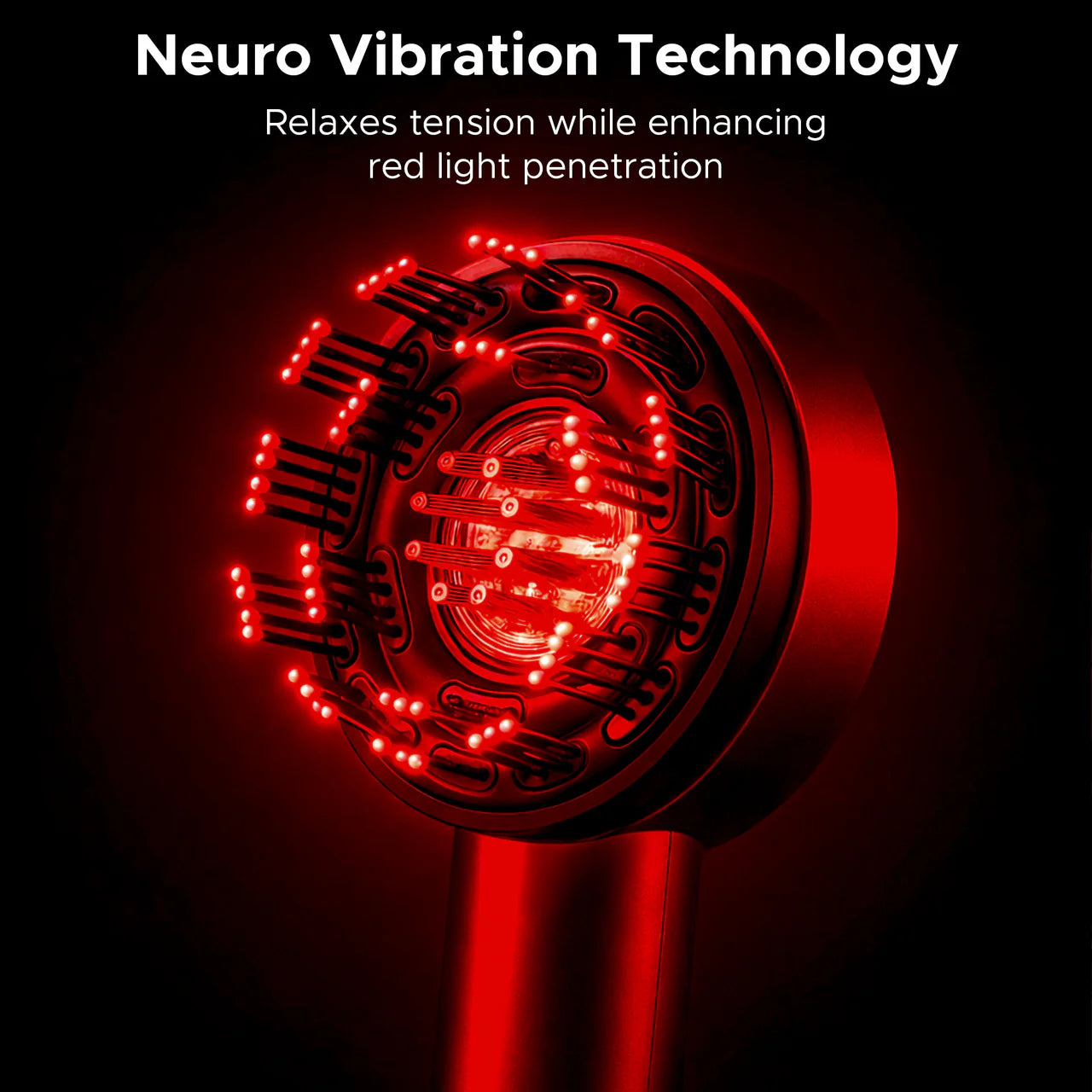 Red Light Therapy Scalp Massager with Oil dispenser