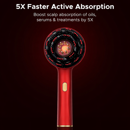 Red Light Therapy Scalp Massager with Oil dispenser